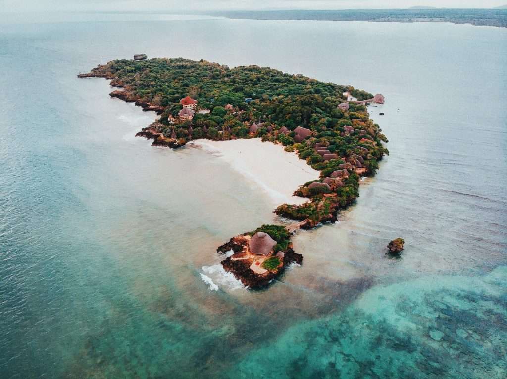 The sands at Chale Island. Africa, Kenya, Diani.