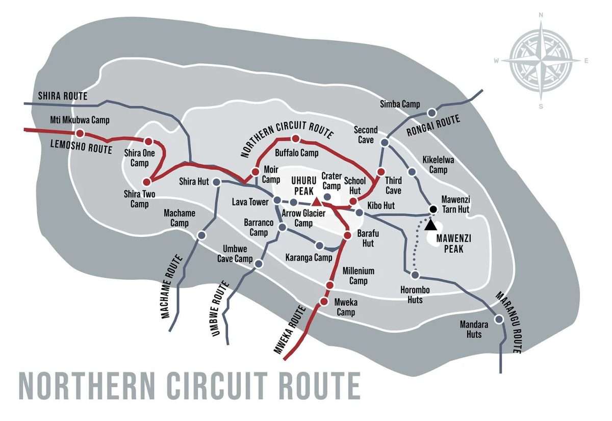 Northern-Circuit-Route-Kilimanjaro-map