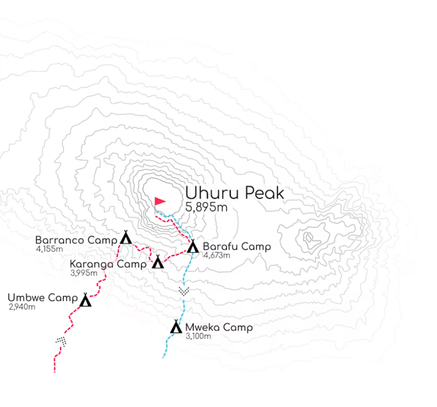 Kilimanjaro-route-map