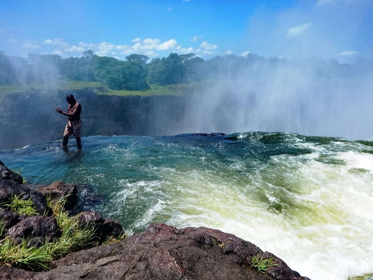 You Can Swim at the Edge of the Falls in Devil's Pool
