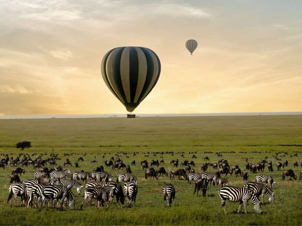 Hot air balloon safari Serengeti
