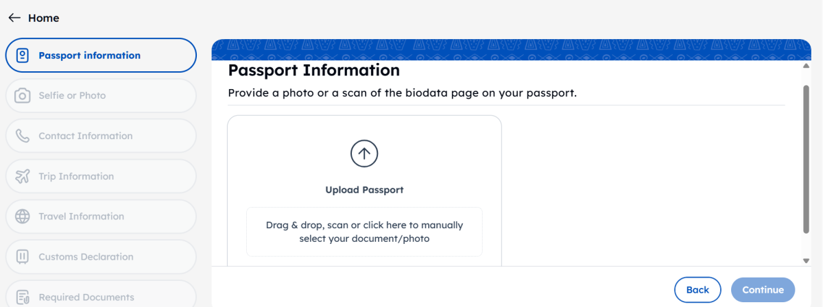 Upload Your Passport visa step 6