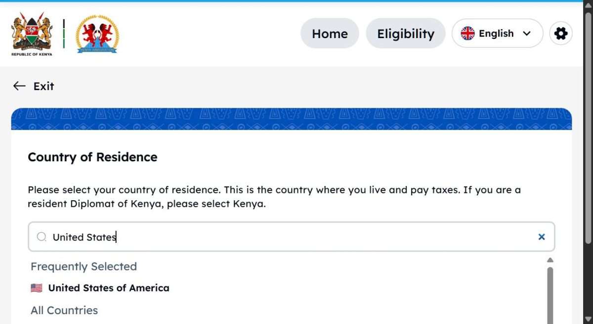 kenya visa proces step 4